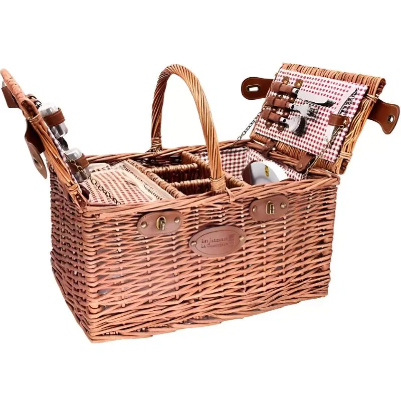 Cos picnic 4 persoane Saint Germain Vichy Rouge [5]