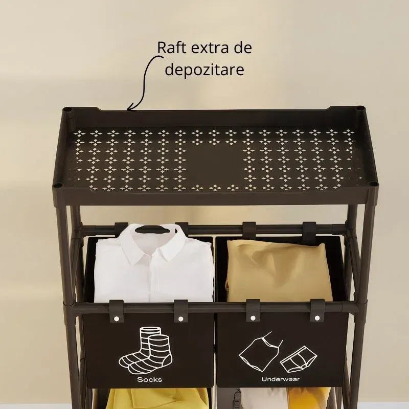 Cos rufe compartimentat cu etajera depozitare [4]