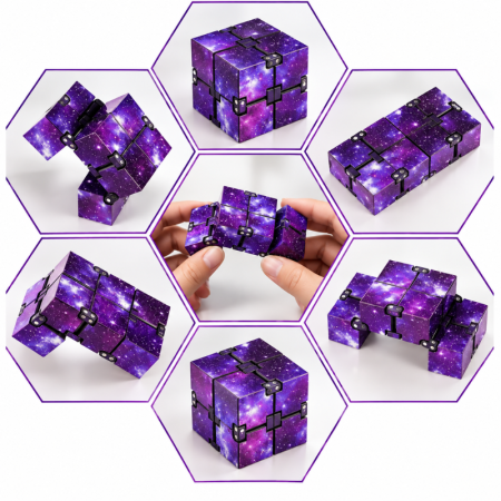 Cubul Magic Infinite Galaxii puzzle 3D unic [1]