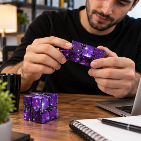 Cadouri Colegi Birou - Cubul Magic Infinite Galaxii puzzle 3D unic
