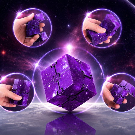 Cadouri Colegi Birou - Cubul Magic Infinite Galaxii puzzle 3D unic