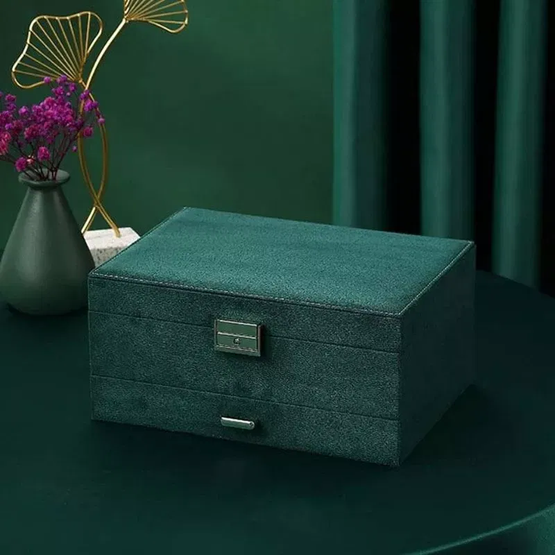 Cutie bijuterii, cu cheita, Verde smarald [8]