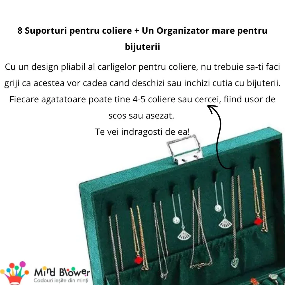 Cutie bijuterii, cu cheita, Verde smarald [14]