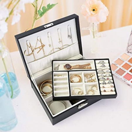 Cutie bijuterii neagra, 23x17.5x9cm, Amore [3]