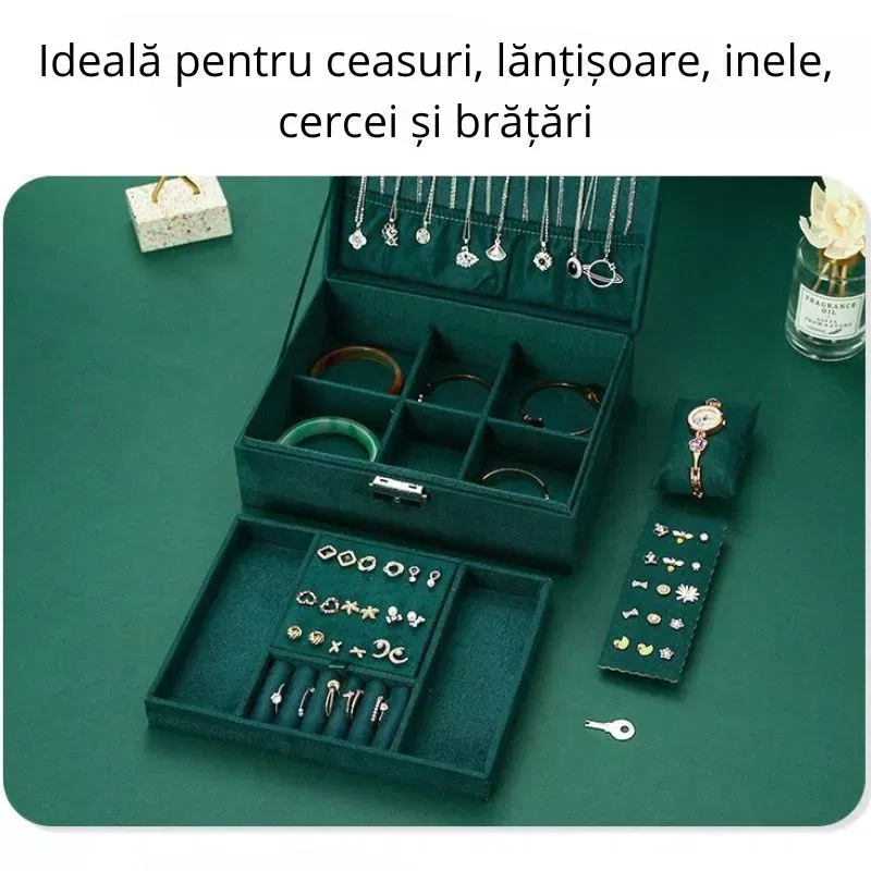 Cutie bijuterii verde, 23x17x8.5cm, Attractive [12]