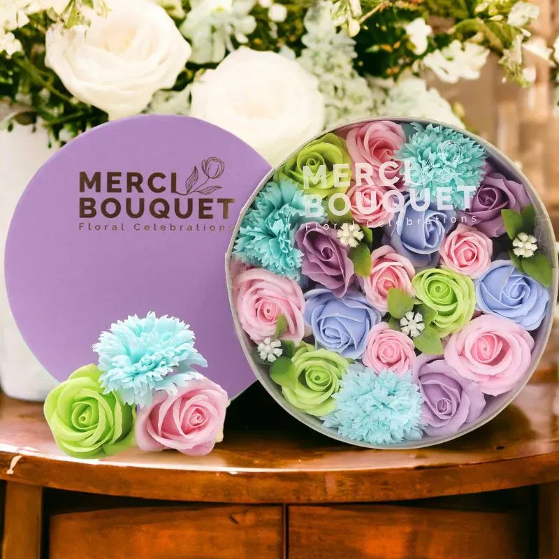 Cutie Cadou cu Flori de Sapun Baby Blues [0]