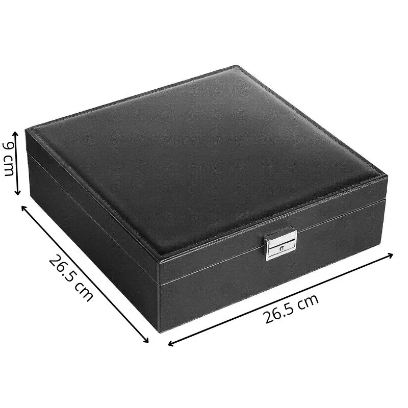 Cutie de bijuterii neagra, 26.5x26.5x9cm, Charming [9]