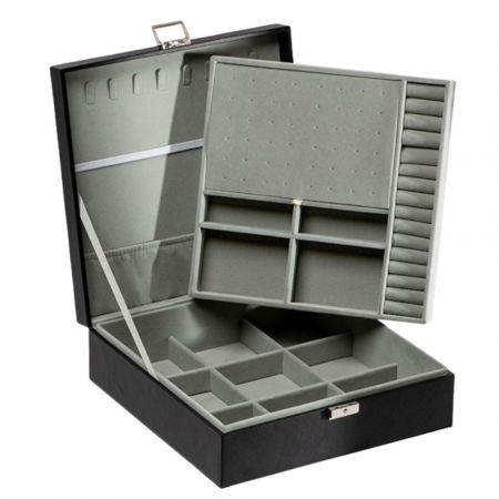 Cutie de bijuterii neagra, 26.5x26.5x9cm, Charming [8]
