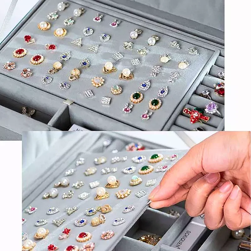 Cutie de bijuterii neagra, 26.5x26.5x9cm, Charming [8]