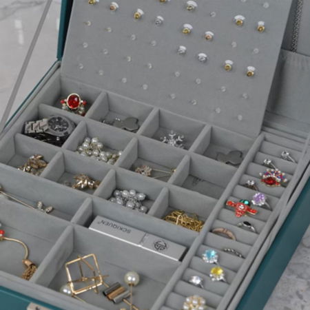 Cutie de bijuterii neagra, 26.5x26.5x9cm, Charming [13]