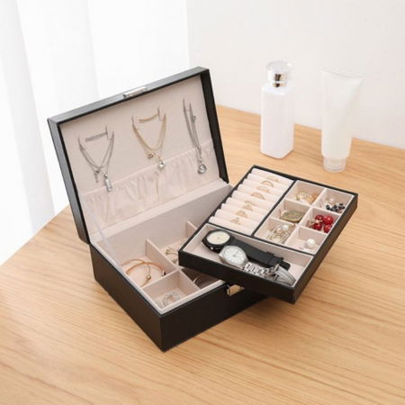 Cutie de bijuterii, neagra, 23x17x8.5cm, Luxurious [0]
