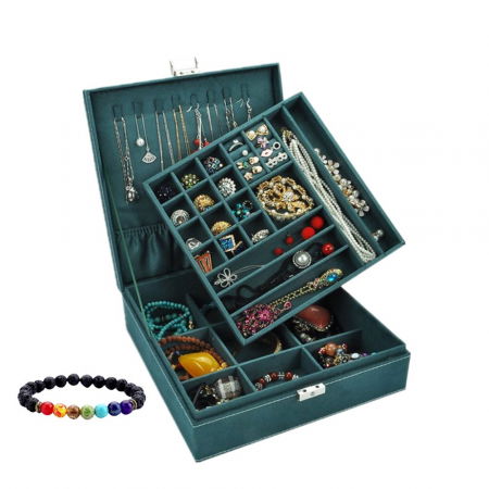 Cutie de bijuterii, verde, 26x26x8cm, You're too precious [7]