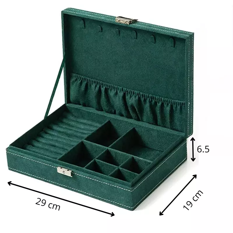 Cutie de bijuterii, verde, 29x19x6.5cm, Superba [16]