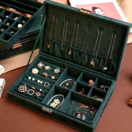 Cutie de bijuterii, verde, 29x19x6.5cm, Superba [4]