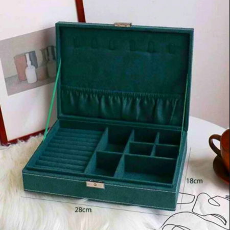 Cutie de bijuterii, verde, 29x19x6.5cm, Superba [9]