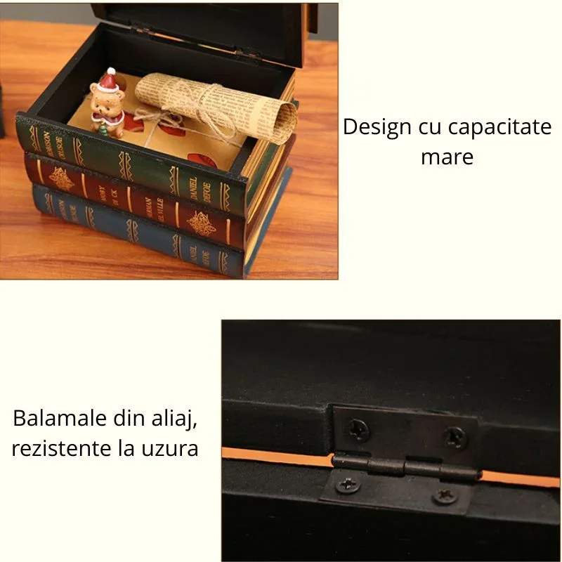 Cutie de depozitare decorativa, Carte vintage [9]