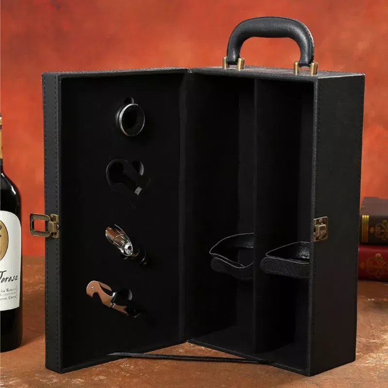 Cutie de vin Deluxe pentru 2 sticle cu accesorii de vin incluse Classical Wine [7]