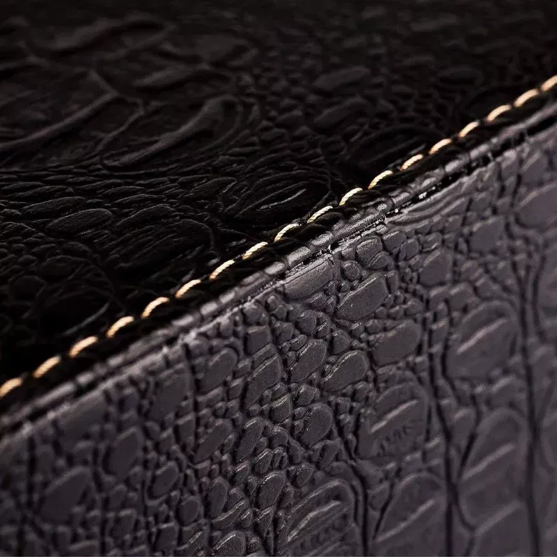 Cutie de vin Deluxe pentru 2 sticle cu accesorii de vin incluse piele ecologica de sarpe [10]