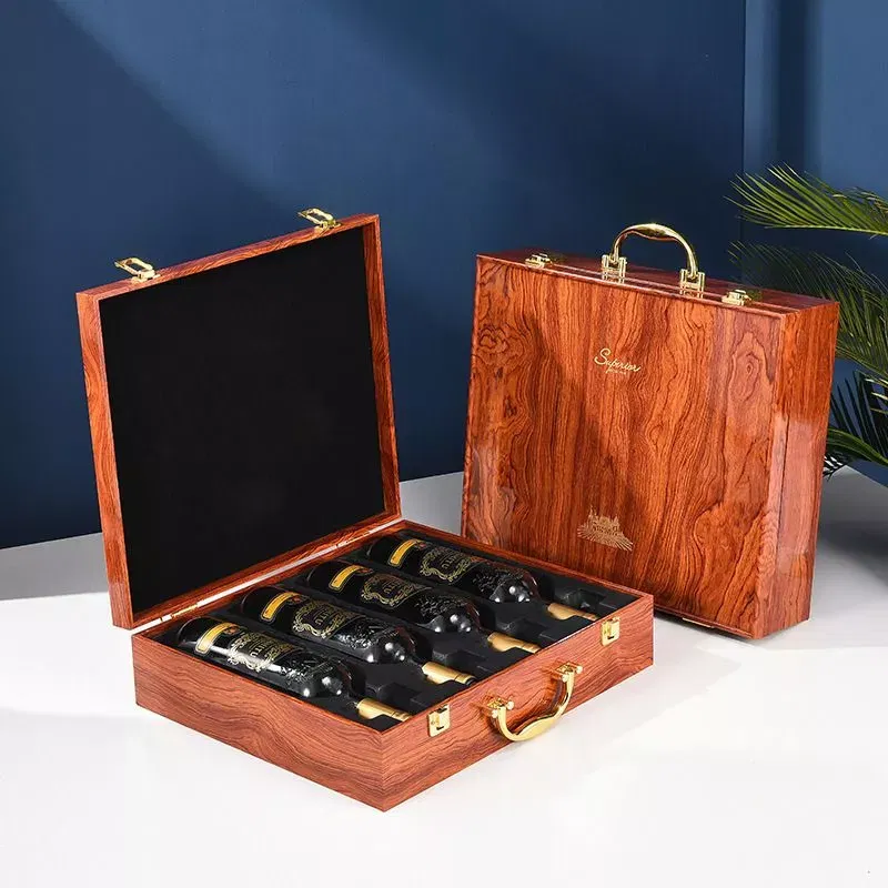 Cutie de vin XL Wood Deluxe pentru 4 sticle Brilliance [0]