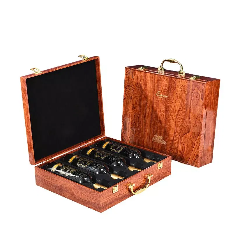 Cutie de vin XL Wood Deluxe pentru 4 sticle Brilliance [9]