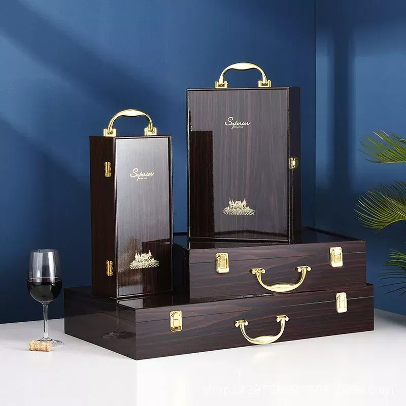 Cutie de vin XL Wood Deluxe pentru 4 sticle Majesty [2]