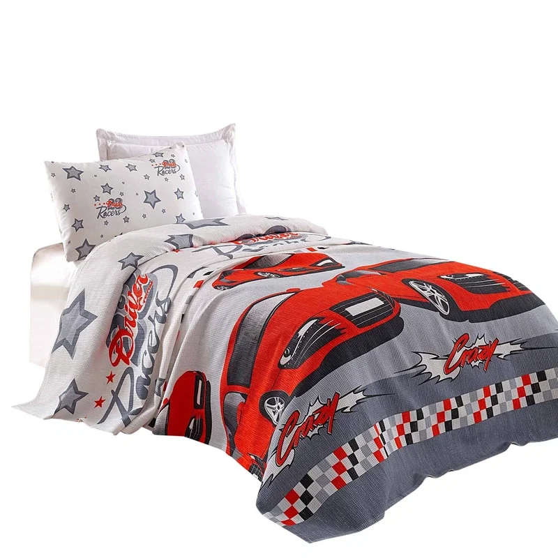 Cuvertura bumbac Crazy - Rosu, 160x235 cm [1]