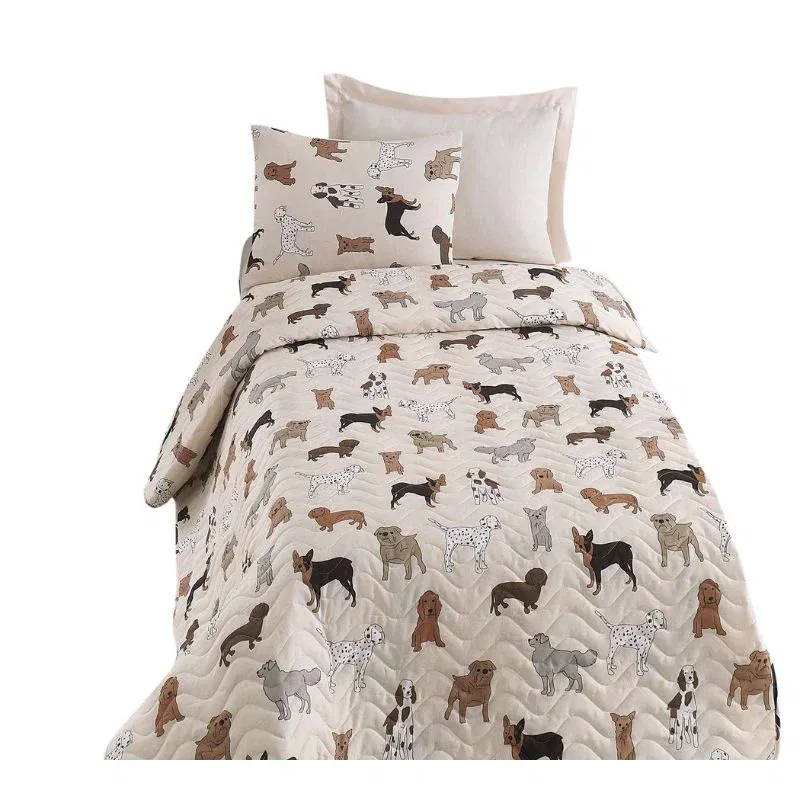 Cuvertura matlasata Havhav - Crem, 160x220 cm, 1 fata de perna [1]