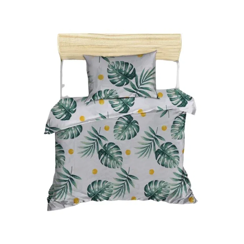 Cuvertura matlasata Kapitone Monstera - Verde, 160x220 cm, 1 fata de perna [1]