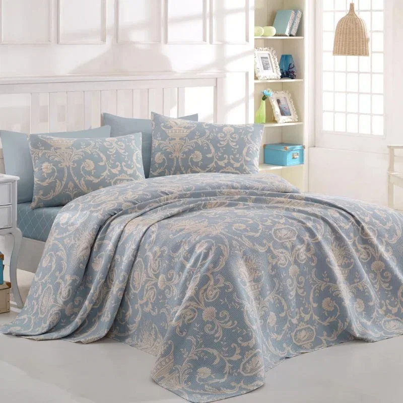 Cele mai noi - Cuvertura moale bumbac 160x235 cm pentru pat single, stil clasic