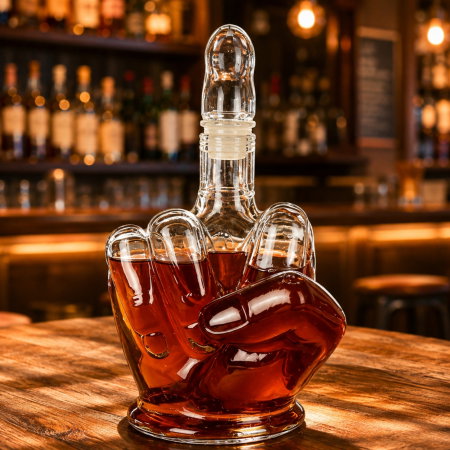 Cadouri de Baut - Decantor amuzant Middle Finger