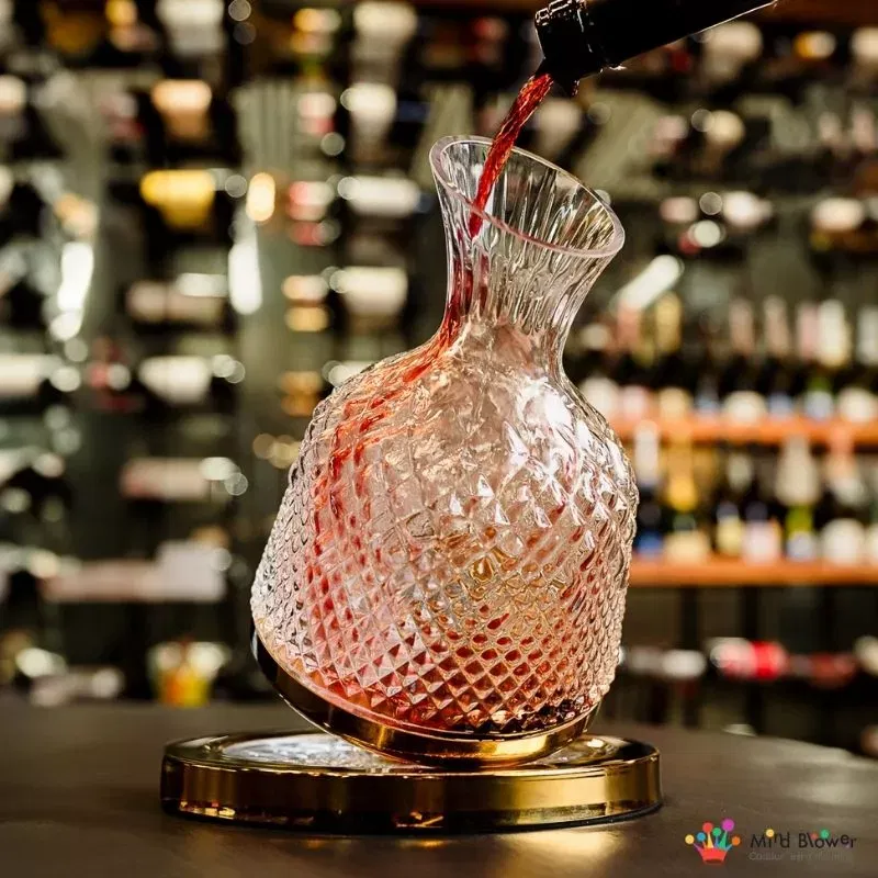 Decantoare - Decantor de bauturi Rotativ, auriu