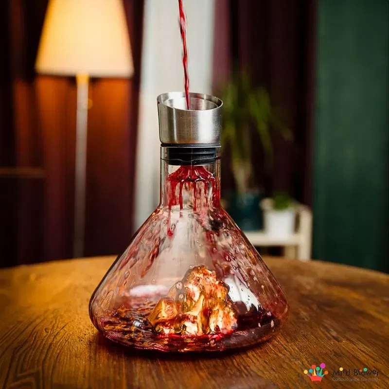 Decantor Cadou Munte de Aur In Varful Lumii cu bile de curatare [1]