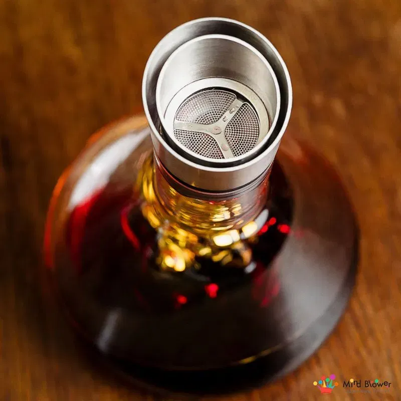 Decantor Cadou Munte de Aur In Varful Lumii cu bile de curatare [5]