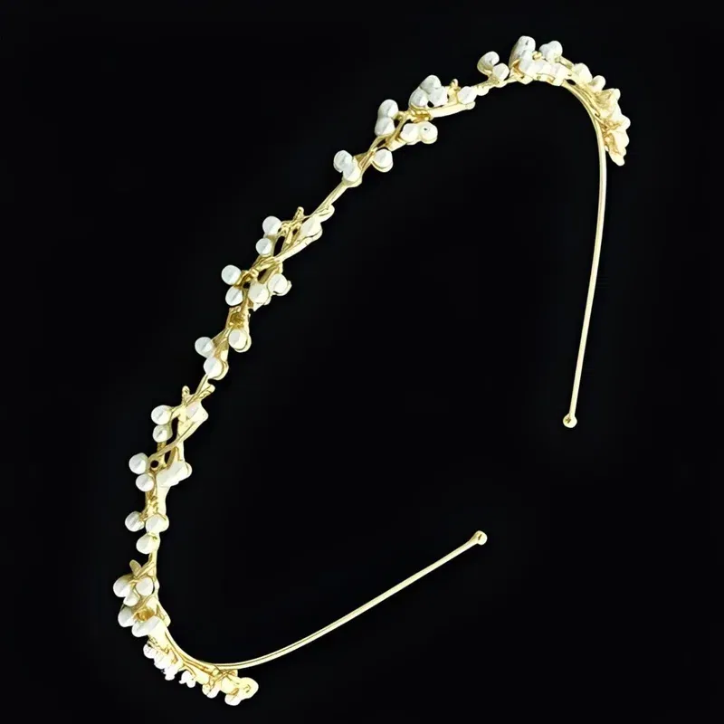 Diadema Aurie cu Perle Decorative Elegante [1]