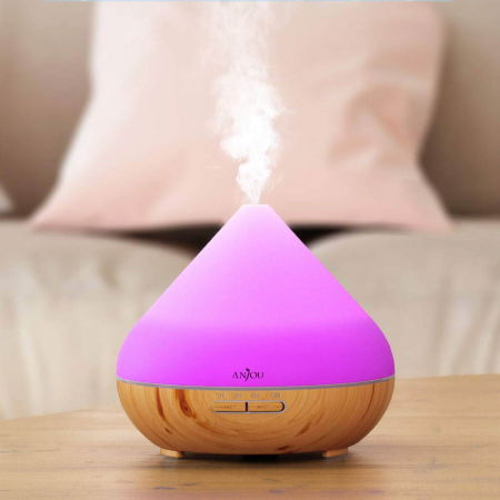 Cadouri de Casa Noua - Difuzor aromaterapie AJ-AD001, 300ml, LED 7 culori