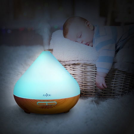 Difuzor aromaterapie AJ-AD001, 300ml, LED 7 culori [2]