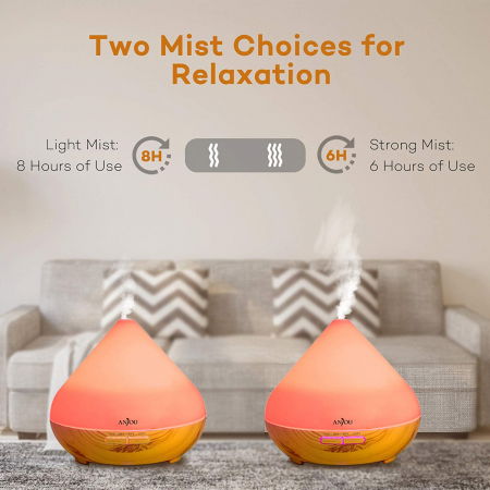 Difuzor aromaterapie AJ-AD001, 300ml, LED 7 culori [4]