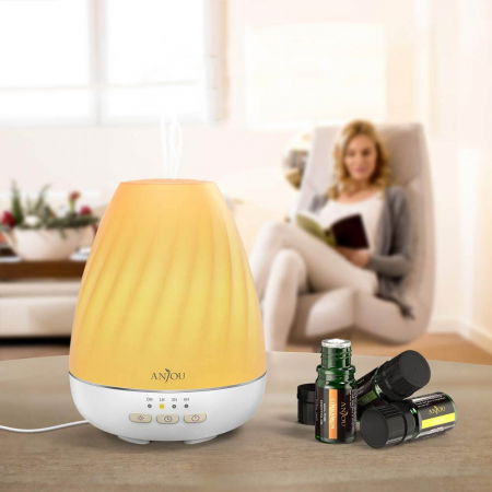 Cadouri pentru Bunici - Difuzor aromaterapie Anjou ADA003, 200ml, LED 7 culori