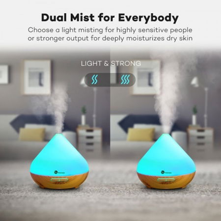 Difuzor aromaterapie uleiuri esentiale cu Ultrasunete TaoTronics, LED 7 culori [4]