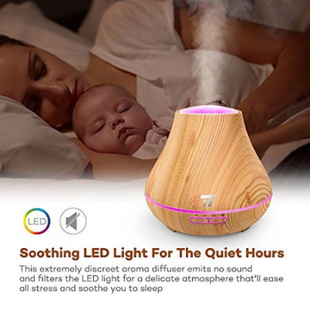 Difuzor Aromaterapie uleiuri esentiale TaoTronics TT-AD004, 400ml, LED, 7 culori [5]