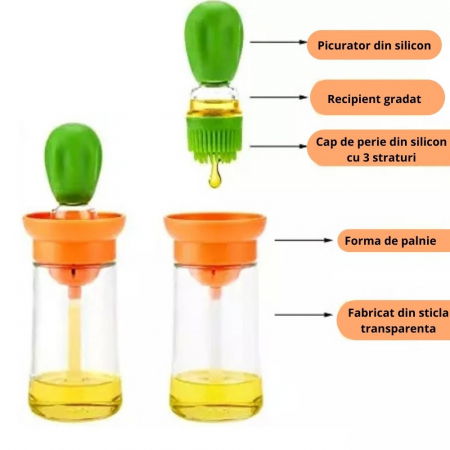 Dispenser Ulei 2 in 1, cu pensula din silicon [15]