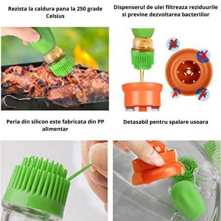 Dispenser Ulei 2 in 1, cu pensula din silicon [10]