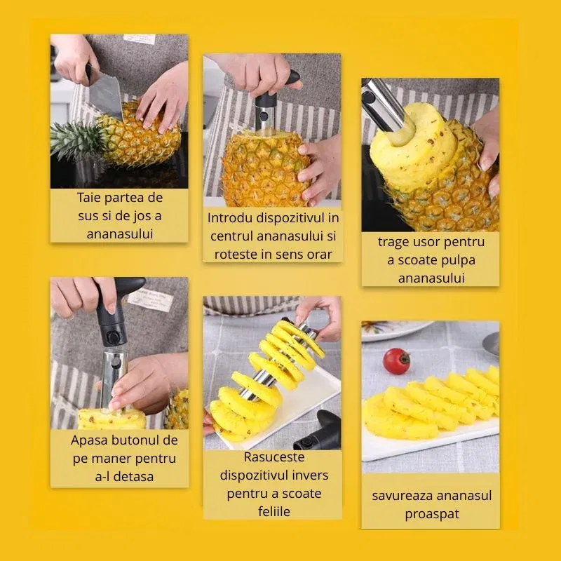 Dispozitiv feliator si curatator ananas [9]