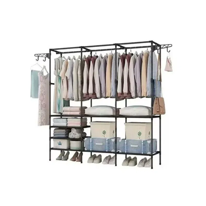 Dulap pliabil haine cu structura metalica si rafturi multiple [2]