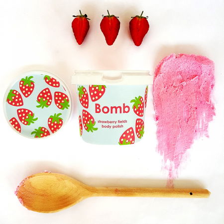 Exfoliant corp particule fine Strawberry Fields Bomb Cosmetics [0]