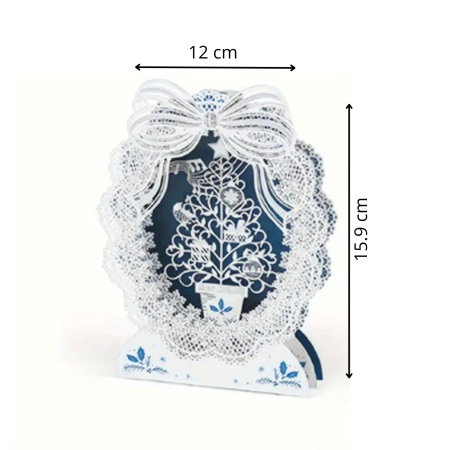Felicitare de Craciun 3D cu Design Dantelat [5]