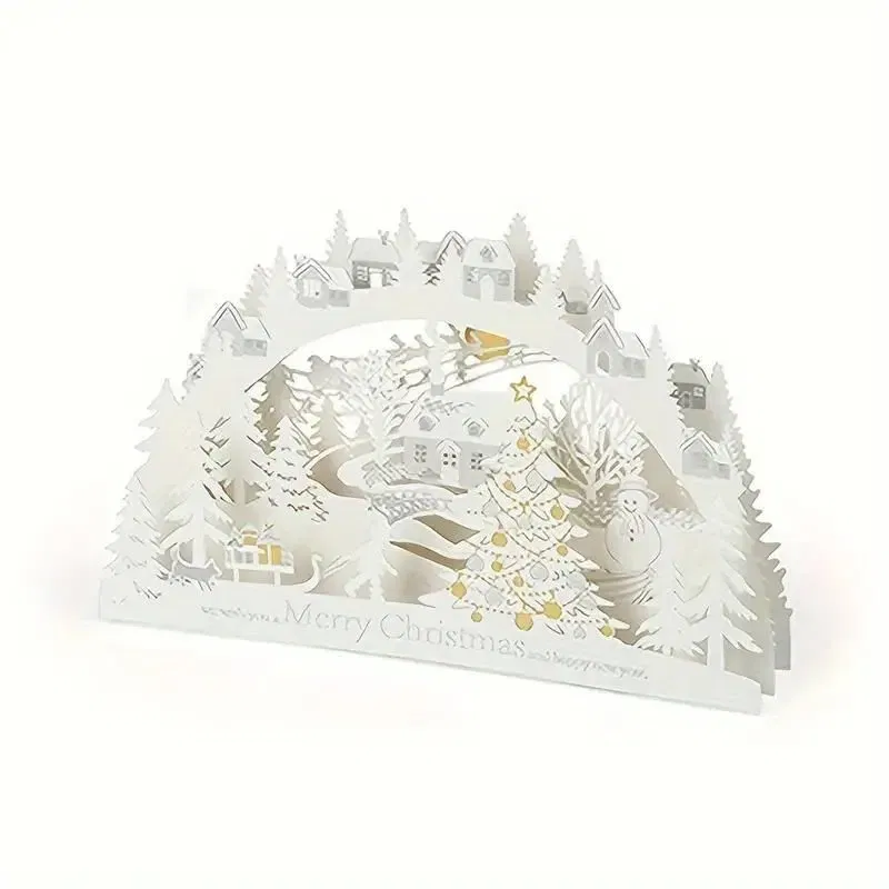 Felicitare de Craciun 3D Oras de poveste [4]