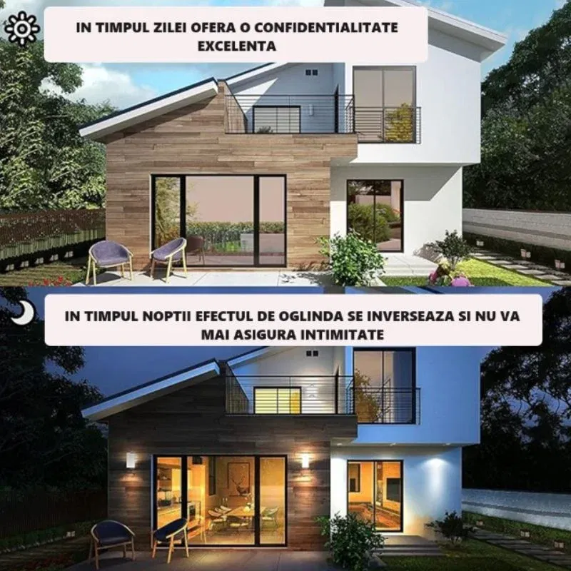 Folie reflexiva pentru geamuri, cu efect de oglinda si protectie solara [6]