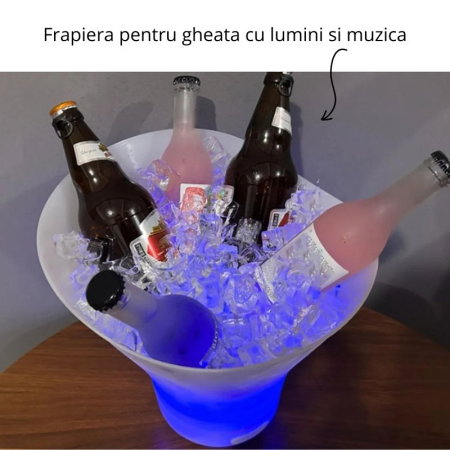 Frapiera cu iluminare LED si boxa Bluetooth, 7 L [10]