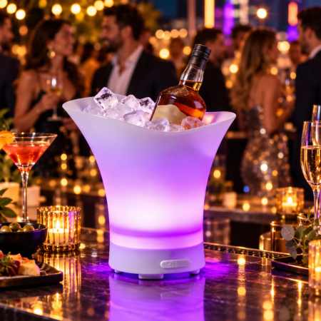 Cadouri Sarbatori - Frapiera cu iluminare LED si boxa Bluetooth, 7 L